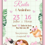 Convite Virtual Safari Rosa