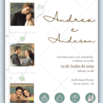 Convite interativo simples casamento - 3 fotos