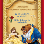 Convite Digital A Bela e a Fera