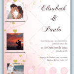 Convite interativo simples casamento - 3 fotos