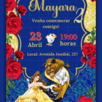 Convite Digital A Bela e a Fera