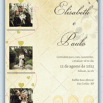Convite interativo simples casamento - 3 fotos