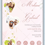 Convite interativo simples casamento - 3 fotos