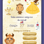 Convite Interativo A Bela e a Fera