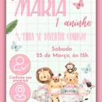 Convite Interativo Safari Rosa