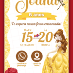 Convite Interativo A Bela e a Fera