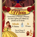 Convite Animado A Bela e a Fera