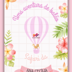 Convite Animado Plus Safari Rosa