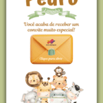 Convite Interativo Gold Safari