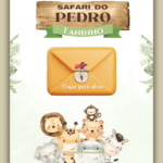 Convite Interativo Gold Safari