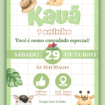 Convite Interativo Simples Safari