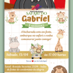 Convite Animado Simples Safari