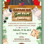 Convite Animado Simples Safari