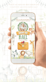 Convite Interativo Gold Plus Safari - Imagem 2