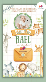 Convite Interativo Gold Plus Safari