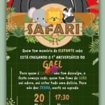 Convite Animado Simples Safari