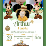 Convite Animado Mickey Safari