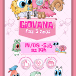 Convite Interativo Bob esponja