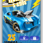 Convite Interativo Hotweels