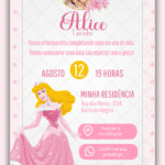 Convite interativo A Bela Adormecida