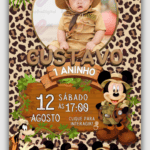 Convite Interativo Mickey Safari