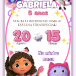 Convite Digital  A casa magica da Gabi