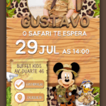 Convite Interativo Mickey Safari