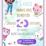 Convite Interativo A Casa Magica da Gabby
