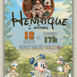 Convite Animado Mickey Safari