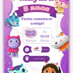 Convite Interativo A Casa Magica da Gabby