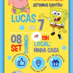 Convite Interativo Bob esponja