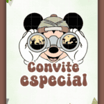 Convite Animado Mickey Safari