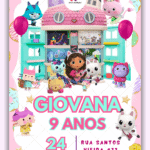 Convite Digital A Casa Magica da Gabby