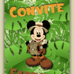 Convite Animado Mickey Safari