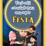 Convite Animado Plus Minions