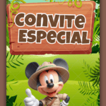 Convite Animado Plus Mickey Safari 3D