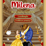 Convite Interativo A Bela e a Fera