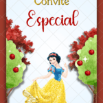 Convite Animado Plus Branca de Neve