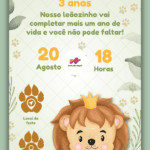 Convite Interativo Leãozinho