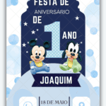 Convite Digital Mickey Baby