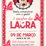Convite digital Minnie Vermelha