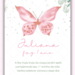 Convite Digital Jardim Encantado das Borboletas