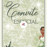 Convite Animado Princesa Tiana e o Sapo