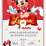 Convite digital Minnie Vermelha