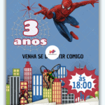 Convite Digital Homem Aranha