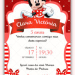 Convite digital Minnie Vermelha