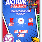 Convite Digital Homem Aranha