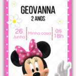 Convite digital Minnie Rosa