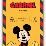 Convite digital Mickey