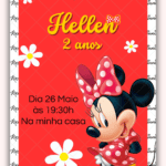 Convite digital Minnie Vermelha